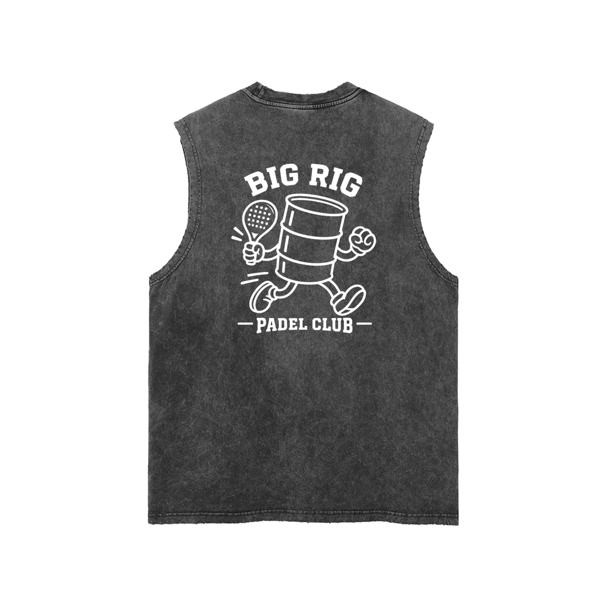 Big Rig Snow Washed Frayed Hem Tank Top
