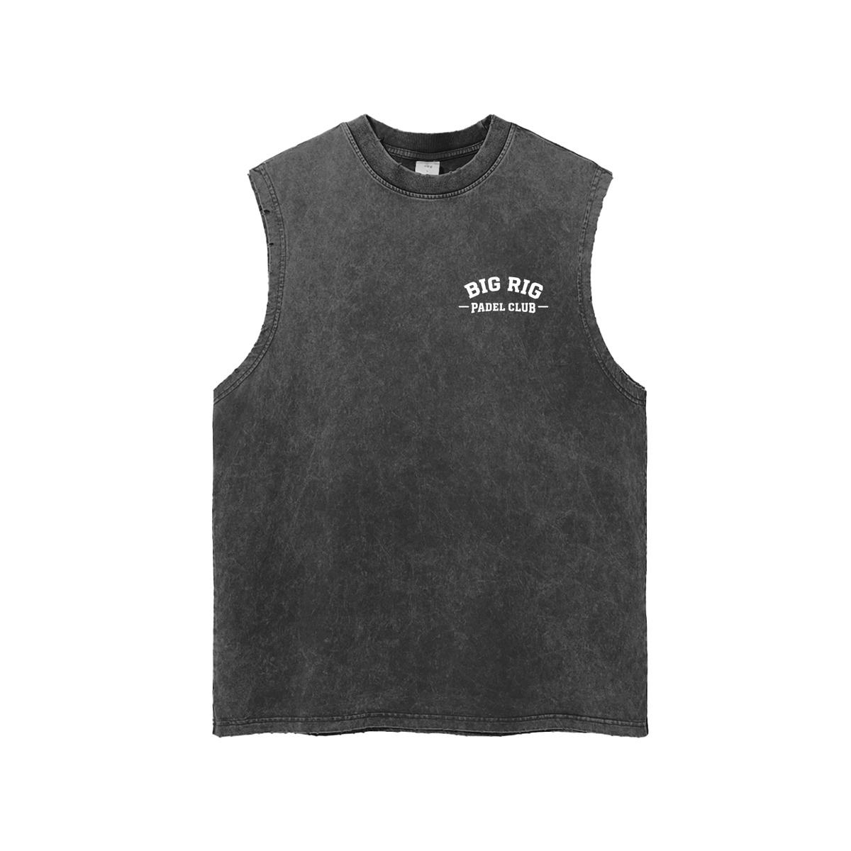 Big Rig Snow Washed Frayed Hem Tank Top