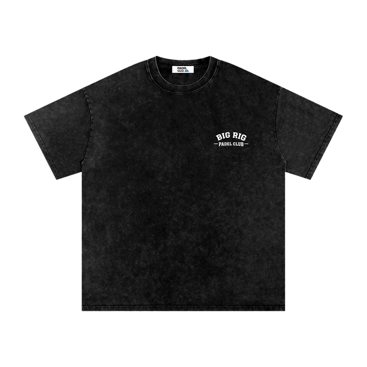 Big Rig Snow Washed Oversized Cotton T-Shirt Black