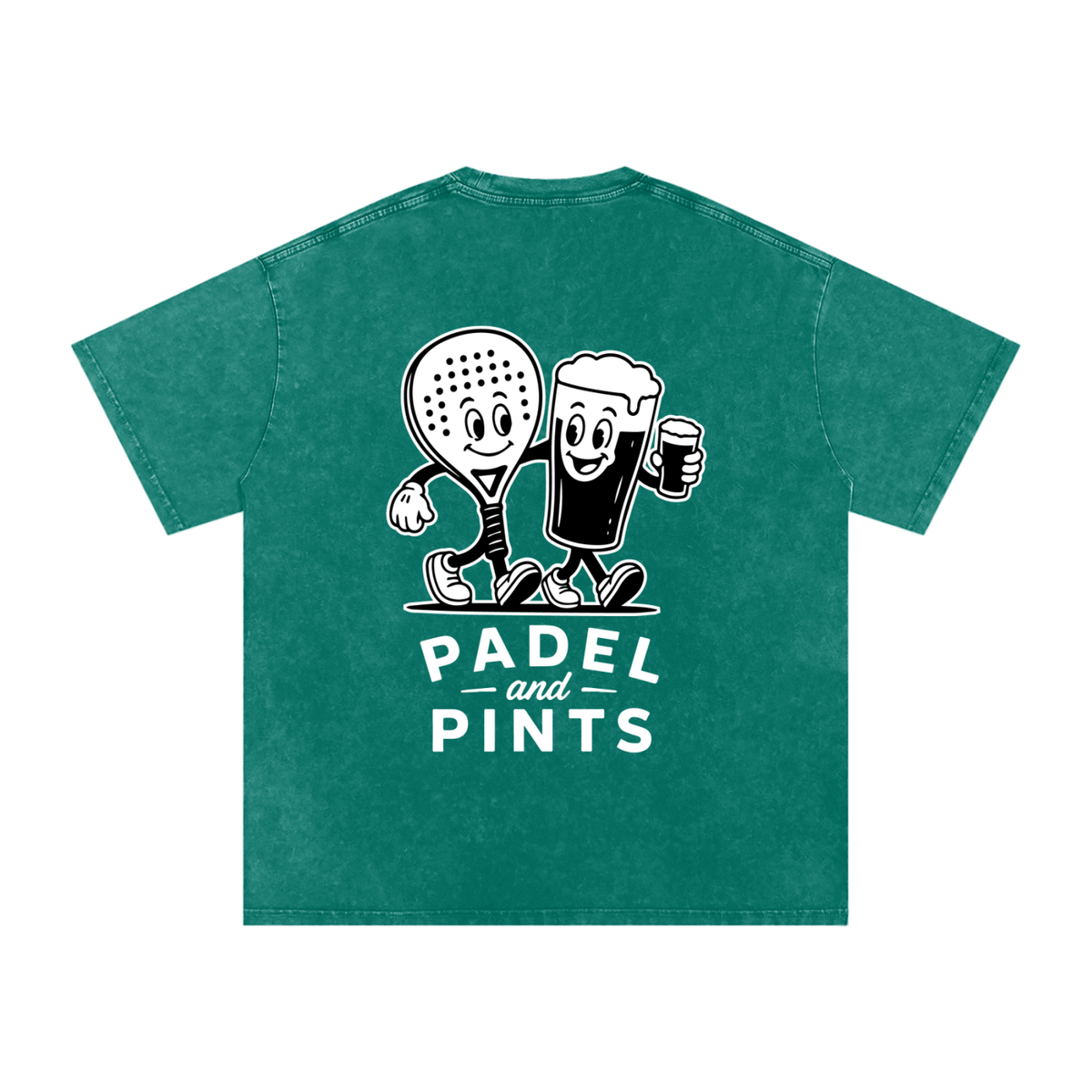 Padel and Pints Oversized Cotton T-Shirt Green