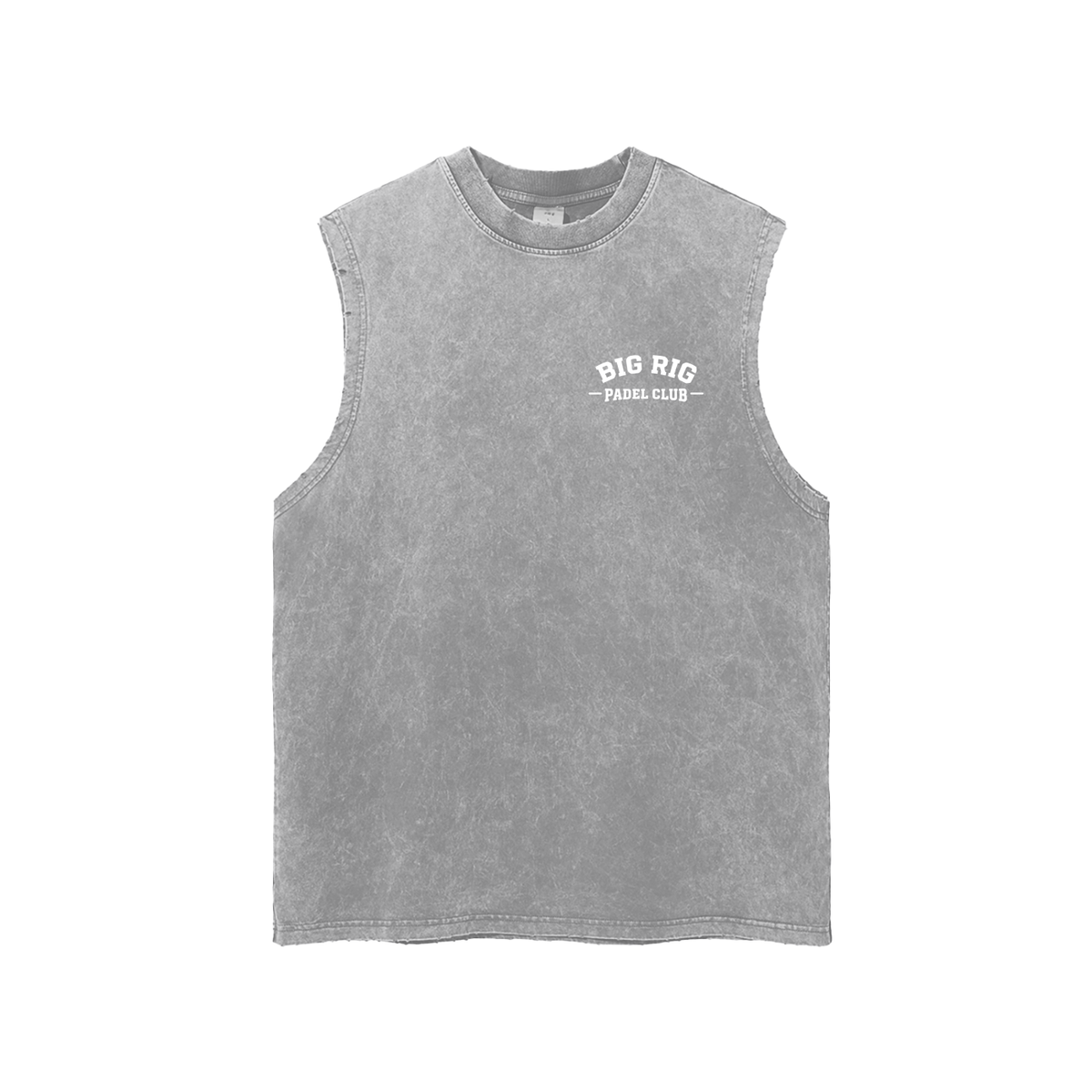 Big Rig Snow Washed Frayed Hem Tank Top